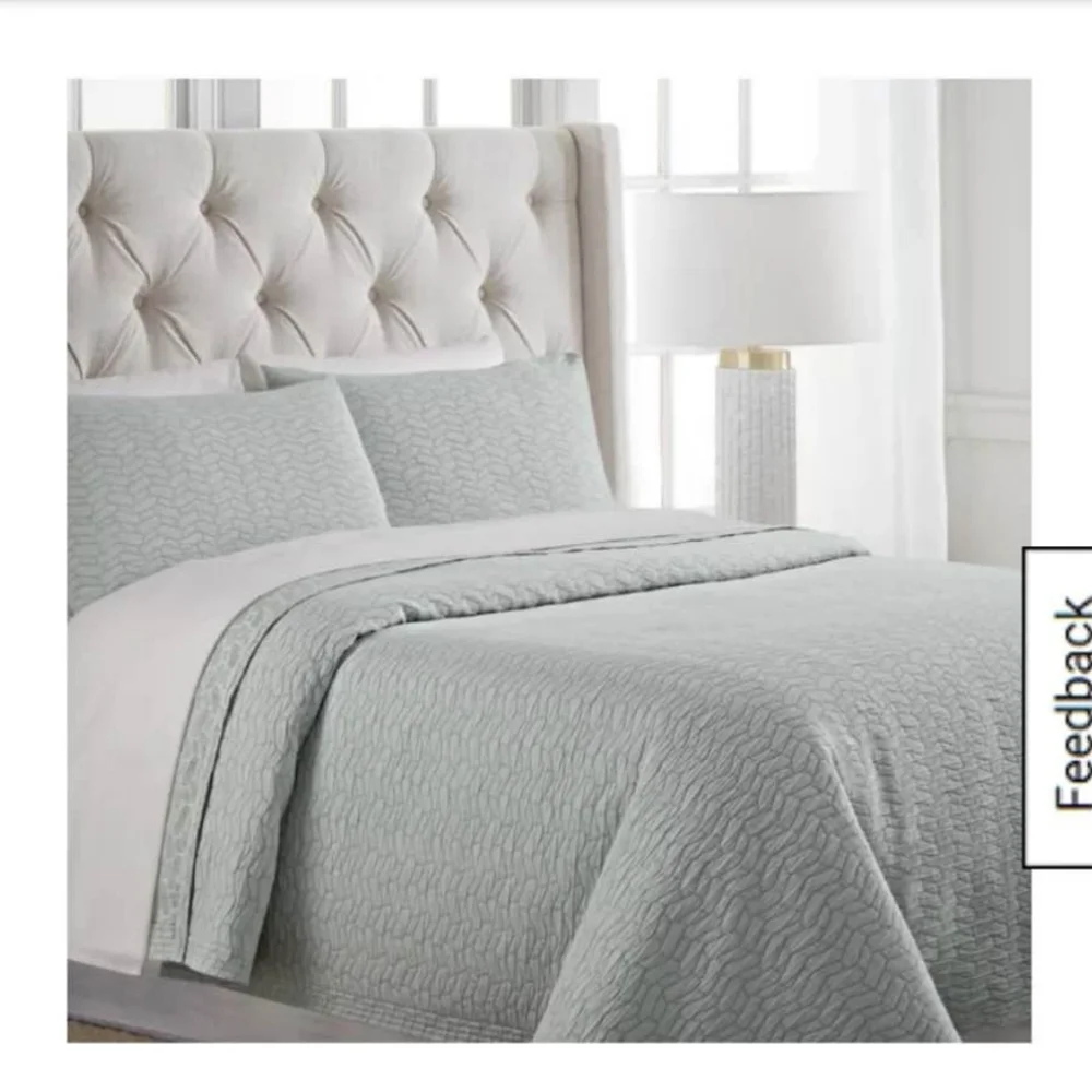 Modern Southern Home Twin Coverlet Cotton Set New